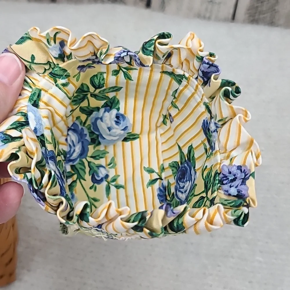 Longaberger Handmade Vintage '98 Small Chive Hanging Basket 15211 w/Liner/Insert